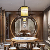 中式鸟笼吊灯仿古羊皮灯东南亚风格餐厅灯个性茶室灯具走廊过道灯