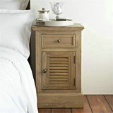 新款美式烤漆床头柜实木收纳柜宜家床边柜简约现代床角柜整装特价