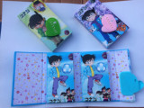 包邮韩国小学生创意日记本双折柯南文具儿童密码本可爱带锁笔记本