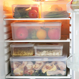 振兴超大容量塑料冰箱保鲜盒套装长方形密封储物盒微波炉加热饭盒