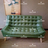美式乡村布艺沙发椅小户型法式实木单人沙发北欧简约舒适休闲沙发