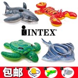 INTEX正品儿童水上充气坐骑成人水上充气玩具浮床游泳圈动物坐骑