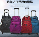 韩版双肩牛津布拉杆背包大容量万向轮旅行包女防水可爱行李旅行箱