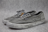 正品vans/范斯Authentic加州水洗做旧款灰色男女款休闲鞋滑板鞋