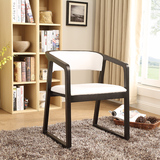 北欧休闲实木餐椅简约现代家用皮椅子咖啡厅椅日式小户型布艺餐椅