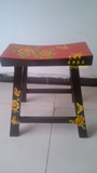 中式古典彩绘实木换鞋凳梳妆凳吧凳餐凳凹面凳床尾凳颜色可定制