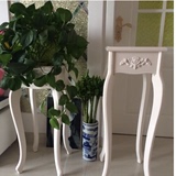 欧式实木花架客厅简约现代绿萝吊兰创意白色木质花盆架子花台特价