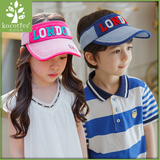 韩国kk树儿童夏天帽子2-4-8岁空顶帽男宝宝遮阳帽女童防晒太阳帽
