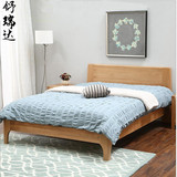 特价简约现代实木双人床橡木卧室宜家1.8米1.5米榻榻米床日式家具