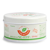 日本和光堂 天然植物红茶爽身粉痱子粉 不含滑石粉带植物性粉扑