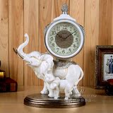 欧式座钟大象钟表个性复古台钟创意客厅艺术新款田园现代石英钟