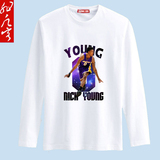 2014新男女款湖人队篮球尼克杨NICK YOUNG 0号长袖T恤衣服包邮