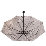 韩国创意英伦报纸个性折叠雨伞男士女士晴雨两用三折太阳伞遮阳伞