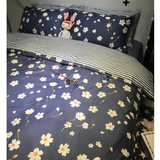 纯棉床上用品床笠床罩1.8米全棉欧美式田园床单被套大牌四件套