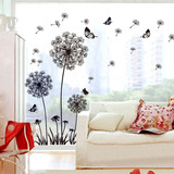 墙贴墙上壁画房间装饰品卧室温馨田园贴花玻璃创意家居墙纸贴画