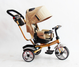 儿童三轮车婴幼儿手推车宝宝脚踏车加蓬12345岁旋转座椅可躺音乐