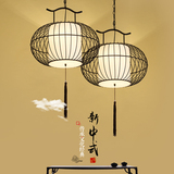 新中式鸟笼仿古吊灯创意个性铁艺鸟笼灯阳台酒店茶楼过道餐厅灯具