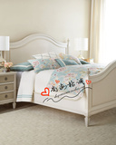 美式乡村实木床现代简欧实木白色1.5/1.8米双人床 卧室定制家具