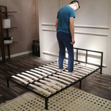家多纷简易1.5米单人床加厚铁艺床简约1.2米公寓出租房铁架床铁床