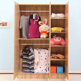 包邮卧室简约现代实木质板式平开门衣柜成人大衣柜3门4门组合组装