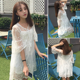 韩国ulzzang裙子原宿短裙+半身软妹大喇叭袖蕾丝配白色裙子的上衣