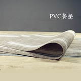 外贸原单PVC餐垫 简约北欧风桌垫防滑隔热垫长方形西餐垫杯碗盘垫