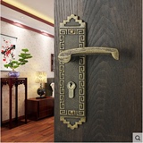 铜锁室内门锁卧室房门锁执手锁实木全铜复古中式美式SM 7050