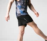 剩小码处理 专业跑步短裤 男士健身跑步运动速干短裤带反光马拉松