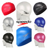 Speedo泳帽专业时尚男女士长发防水护耳大号舒适PU游泳帽硅胶正品