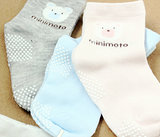 小米米婴儿儿童木代尔松口防滑袜子YA0323 3对装薄款