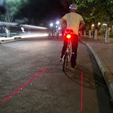 激光尾灯公路山地自行车灯后尾灯USB充电警示灯骑行装备配件