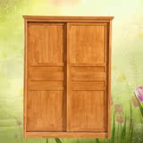 美式乡村实木衣柜推拉门1.2米环保儿童移门衣柜1.5米英伦卡通衣柜