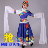 新款少儿藏族水袖舞蹈演出服装儿童蒙古表演服服装女童表演服舞台