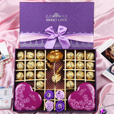 正品德芙巧克力心形玫瑰花礼盒装 情人节送男女友创意生日礼物