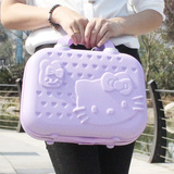 韩国时尚可爱kitty14寸手提箱粉色化妆箱ABS女化妆包大红结婚箱
