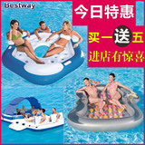 水上充气浮排单双人浮床成人游泳设备浮板沙滩垫海滩躺椅浮岛浮圈