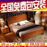 特价全实木1.8橡木床1.5 单双人床储物箱体床儿童床1.2/1.35米