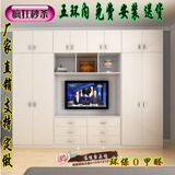 现代简约新款板式宜家电视柜背景墙卧室衣柜自由储物柜组合柜定制