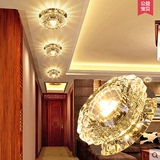 射灯嵌入式led水晶筒灯天花灯5-7.5-8公分客厅孔灯创意走廊过道灯