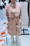 韩国东大门正品代购 BLISS 女士时尚休闲个性纯色系带风衣6色