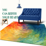 欧式抽象艺术潮流沙发茶几薄地毯客厅家用长方形房间卧室床边地垫