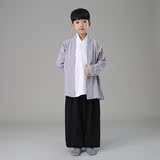 中式童装棉麻手工盘扣开衫 中国风外套汉服儿童唐装男童女童上衣