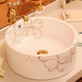 厂家包邮-直筒型欧式台上盆陶瓷艺术台盆面盆 卫生间洗手盆洗漱池