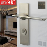 德国EKF室内门锁现代风格通用型单舌连体面板锁不锈钢拉丝日式锁