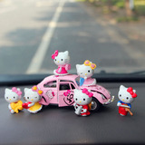 凯蒂猫汽车摆件车载甲壳虫模型hello kitty可爱车内卡通装饰用品