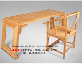 老榆木免漆桌子纯实木书桌禅意茶桌餐桌新中式仿古典琴桌明式画案