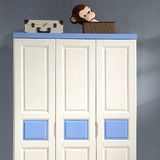 简约现代实木衣柜橡木衣橱两门儿童衣柜卧室家具2门3门储物柜2003