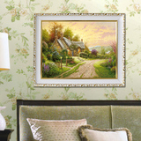 简欧客厅三联装饰画现代沙发背景墙画餐厅有框挂画卧室床头画风景