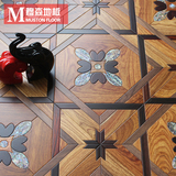 多层实木复合地板亚花梨酸枝镶嵌贝壳艺术拼花地板地暖地热背景墙