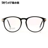韩版全框复古近视女眼镜框 TR90超轻大脸简约潮金属腿配眼镜成品